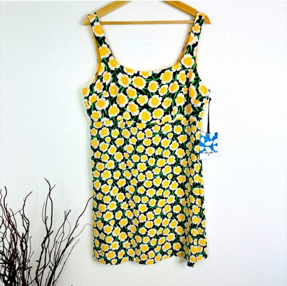 NWT DVF for Target 90s shift yellow poppy mini dress - Picture 3 of 6